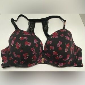 Cacique Bra Floral Black and Pink